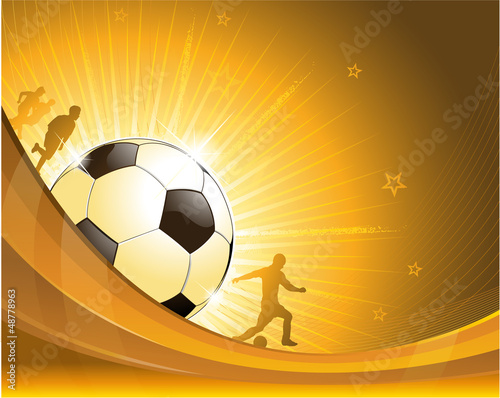 Gold soccer background illustration eps 10