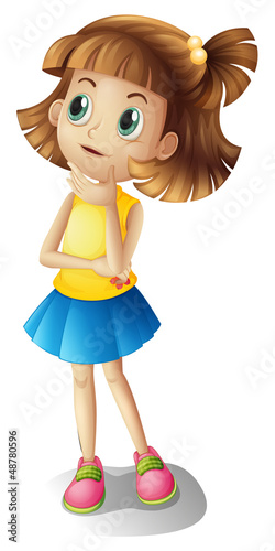 A thinking girl