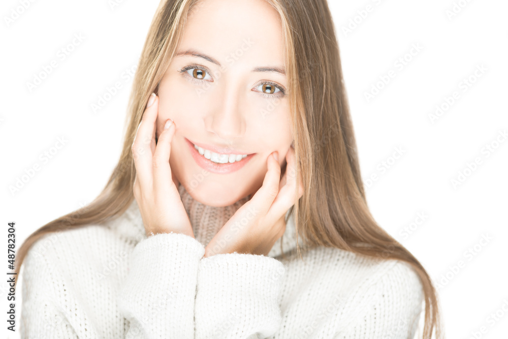 Portrait of beautiful sexy girl isolated on white. Portrait of beautiful sexy girl isolated on white.
