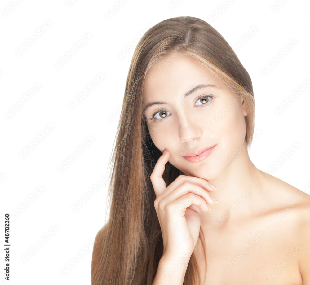 Portrait of beautiful sexy girl isolated on white. Portrait of beautiful sexy girl isolated on white.