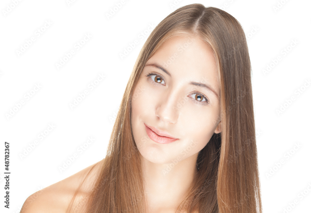 Portrait of beautiful sexy girl isolated on white. Portrait of beautiful sexy girl isolated on white.