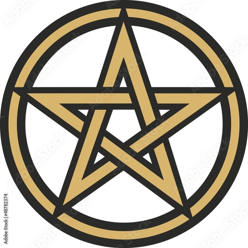 Pentakel - Vektor Grafik - Pentagramm im Kreis