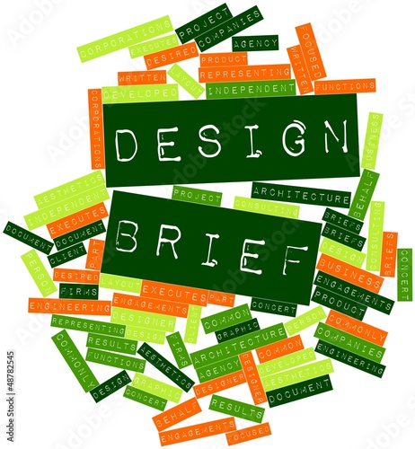 Obraz na plátně Word cloud for Design brief
