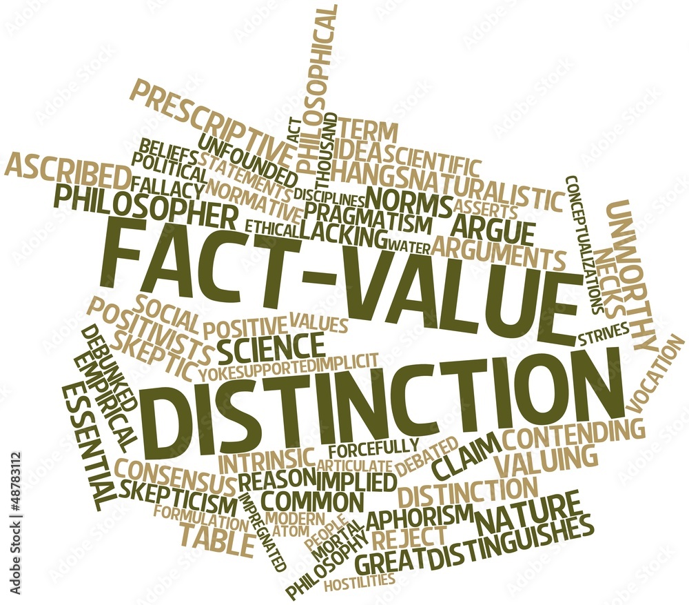 Word cloud for Factvalue distinction Stock Illustration Adobe Stock