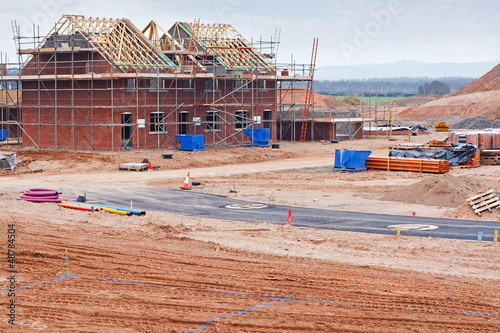 new housing estate construction site