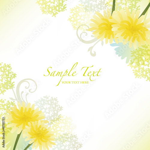 spring background with dandelion
