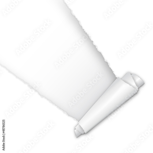 aufgerissenes Papier mit Textfreiraum