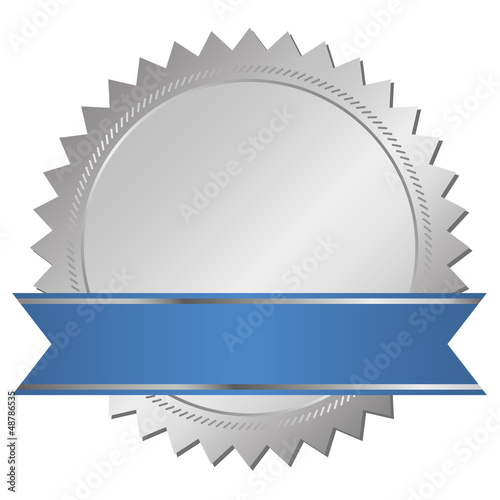 Zertifikat silber mit blauem Banner