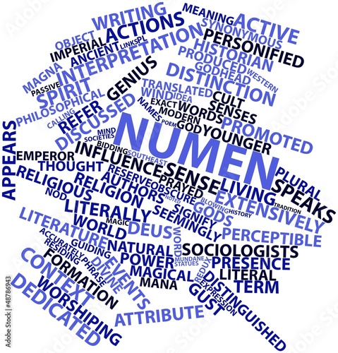 Tableau sur toile Word cloud for Numen