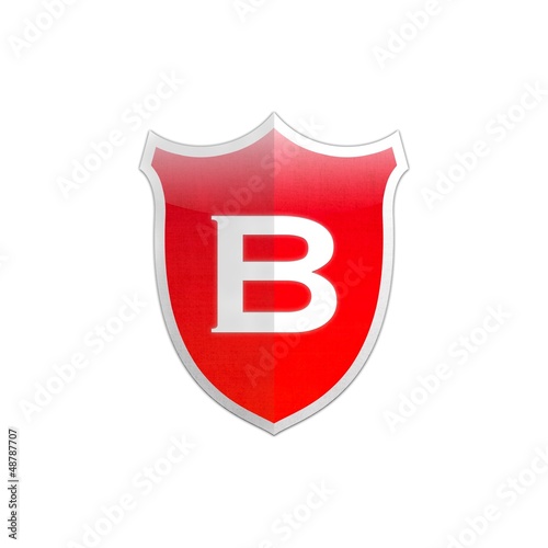 Secure shield letter B.