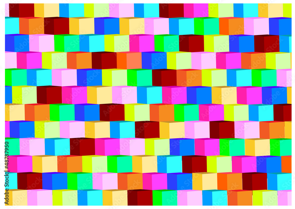 color vector background with dimensional cubes