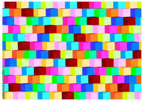 color vector background with dimensional cubes © Jitka Laníková