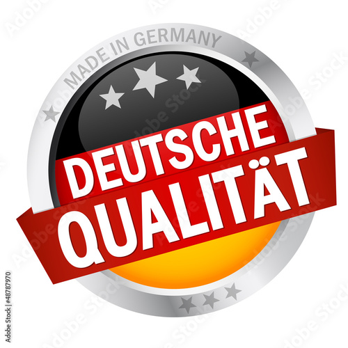 Button mit Banner "DEUTSCHE QUALITÄT"