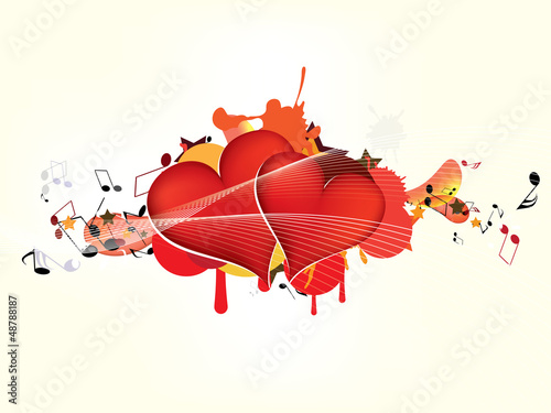 Gringe abstract background with hearts