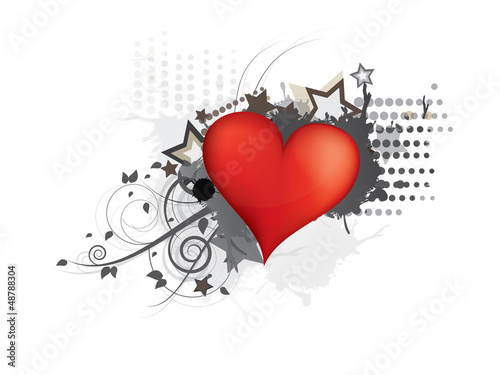 Gringe abstract background with hearts