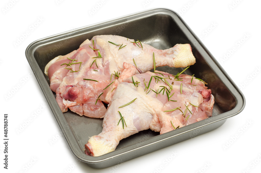 Fresche cosce di pollo in teglia Fresche cosce di pollo in teglia