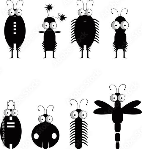 Funny insect set