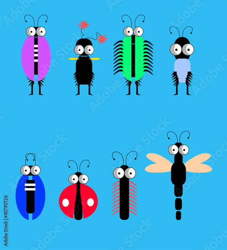 Funny insect set