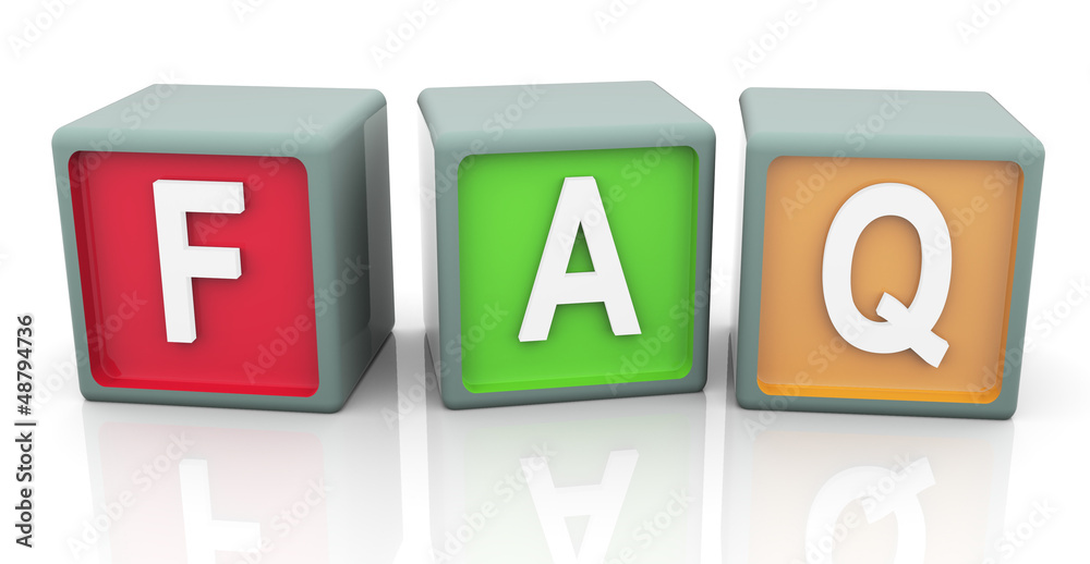 3d colorful text 'faq' 3d colorful text 'faq'