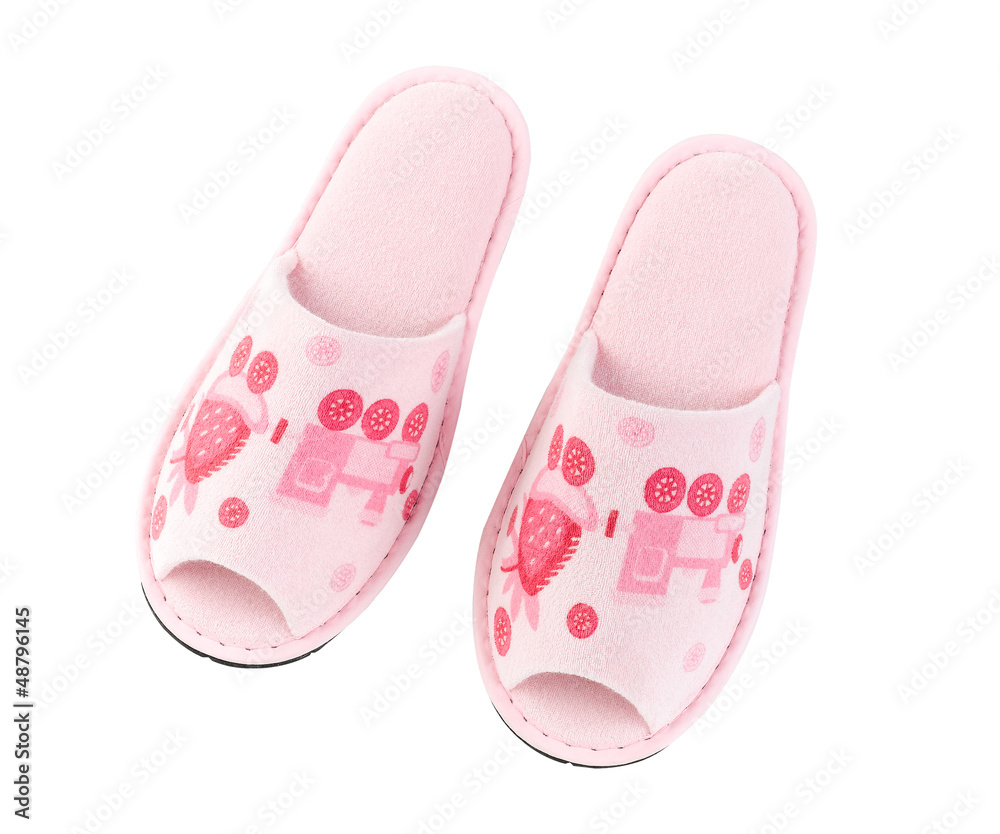 Fototapeta premium Keep your feet warm and clean with lovely slippers