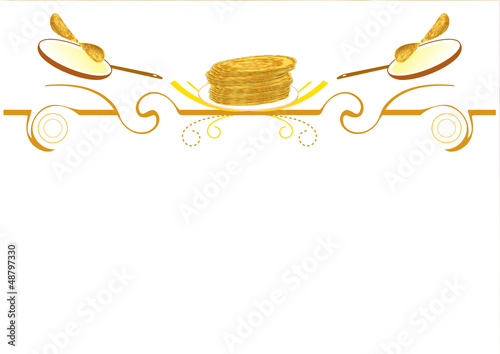 Frise chandeleur - Pile de crêpes - Chandeleur