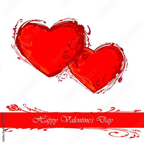 Floral Herzen zum Valentinstag