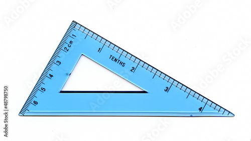 Obraz na płótnie Transparent triangle ruler w salonie
