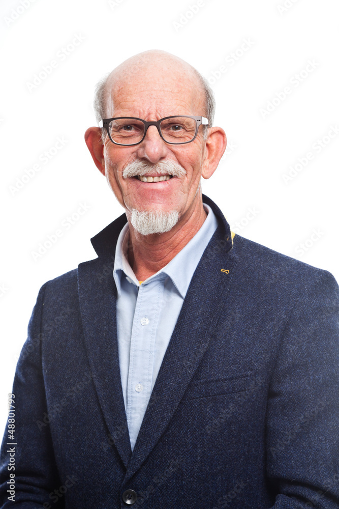 Happy well dressed senior man with glasses. Isolated. Happy well dressed senior man with glasses. Isolated.