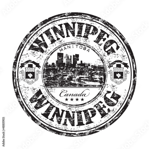 Winnipeg grunge rubber stamp