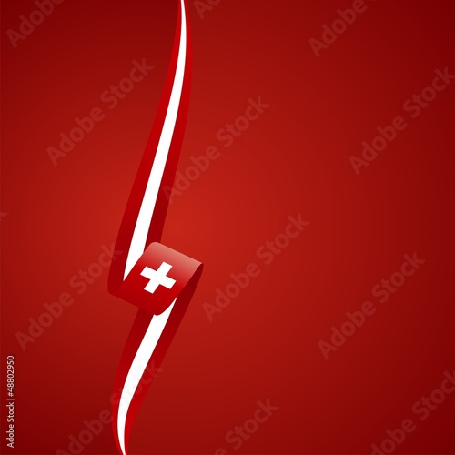 Swiss left side color brochure cover vector