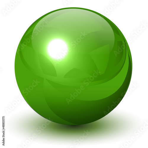 Green metallic sphere