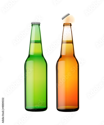 pair of beer bottles
