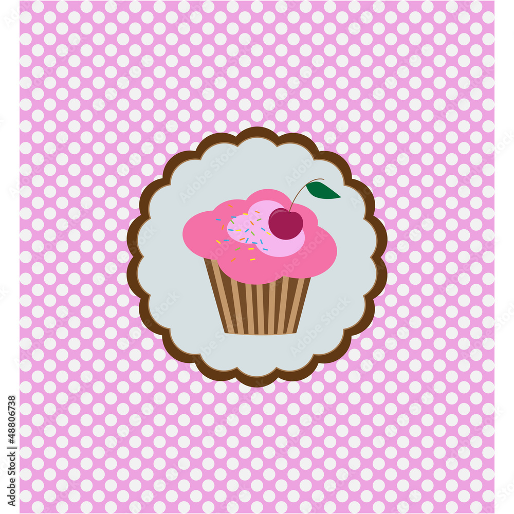 vector illustration of delicious cupcake vector illustration of delicious cupcake