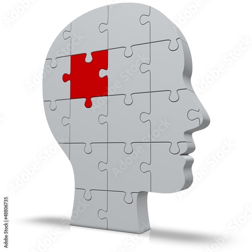 Kopf mit Puzzle
