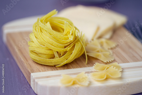 Raw macaroni and cheese