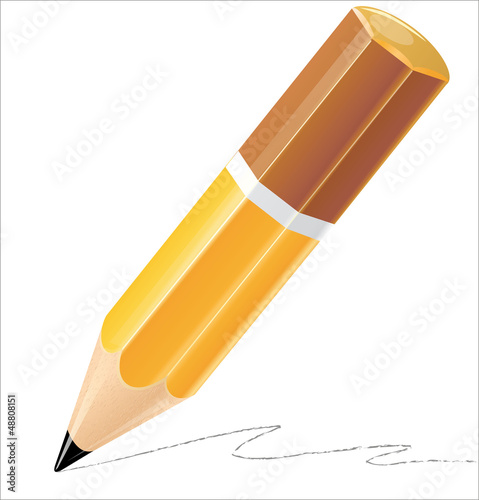 Pencil isolated detailed vector illustration