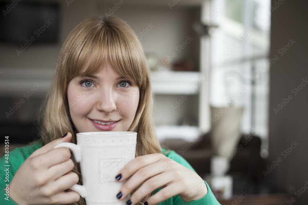Young Woman with Beautiful Blue Eyes Young Woman with Beautiful Blue Eyes