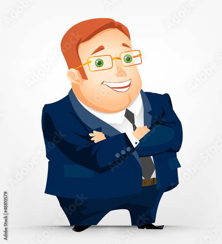 Cheerful Chubby Man