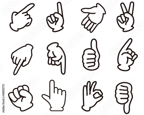 hand sign set