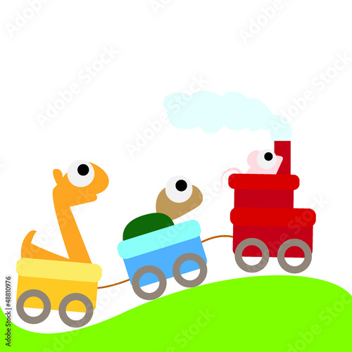 animal train background photo