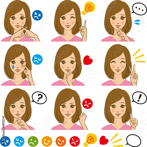 女性　表情