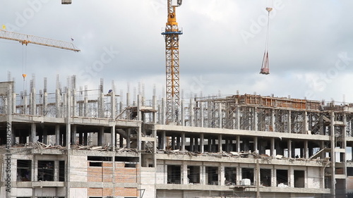 Tower crane and building structure at Thailand