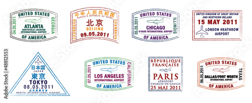 Top 10 world's busiest airports passport stamps photo