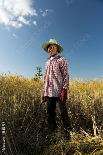 portrait of a rice farmer