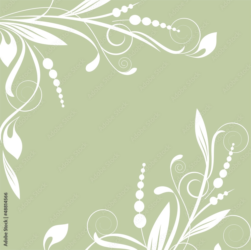 Floral backgrounds with decorative branches