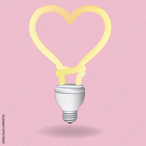 light bulb heart vector