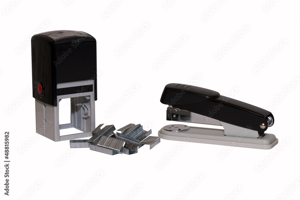 Stapler with staples and office printing Stapler with staples and office printing
