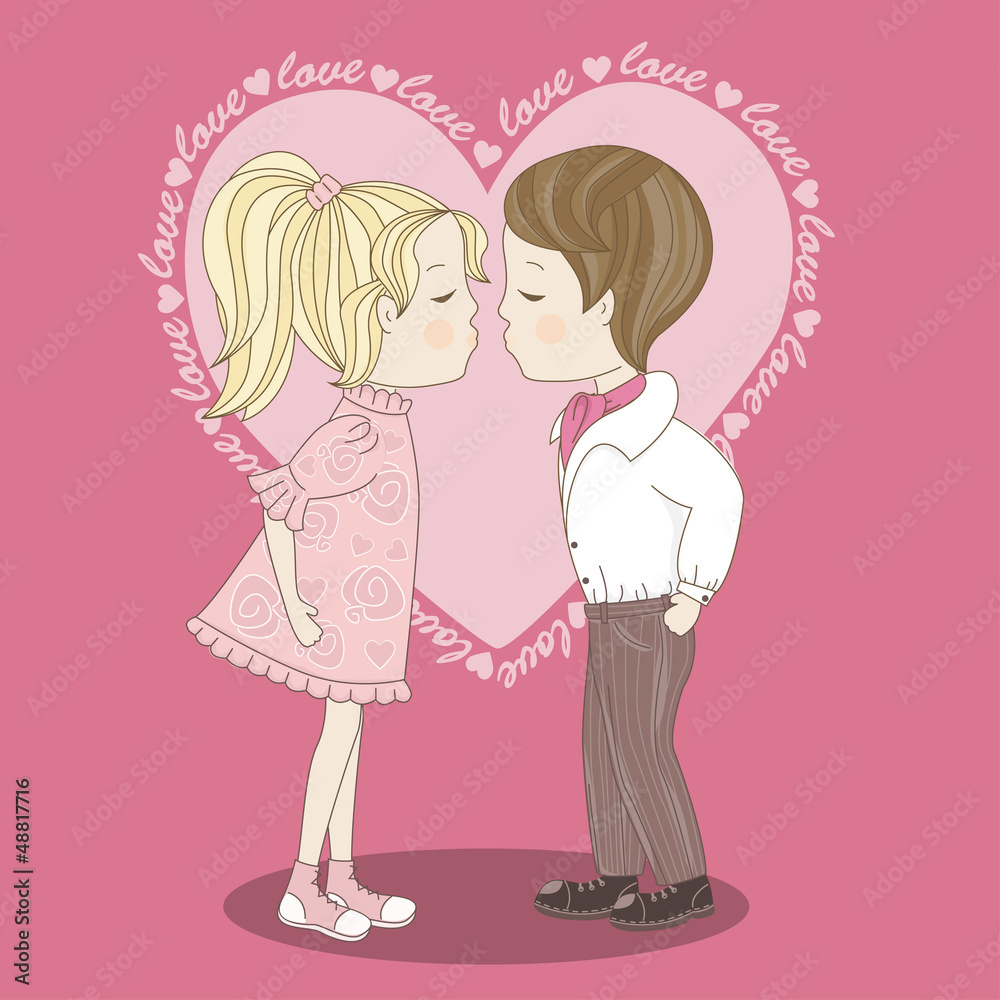 Happy Valentines Day, hand drawing illustration Happy Valentines Day, hand drawing illustration