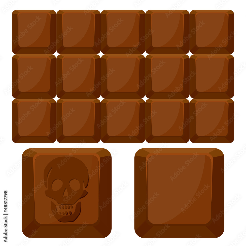 Fototapeta premium chocolate skull squares