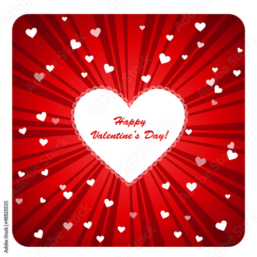 Vector Happy Valentine Day greeting card